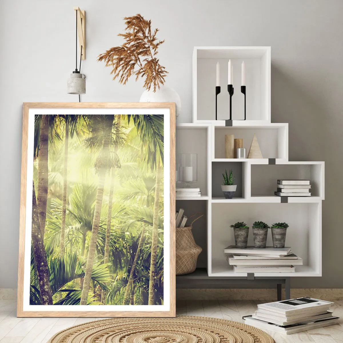 Affiche dans un chêne clair - Poster - Nature enflammée - 50x70 cm