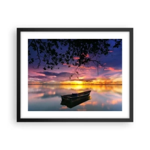 Affiche dans un cadre noir - Poster - "Tu sembles suspendu au milieu du ciel..." - 50x40 cm