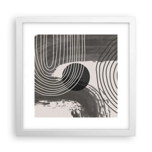 Affiche dans un cadre blanc - Poster - L'ovale gagne - 30x30 cm