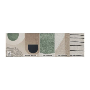 Échantillon de Papier Peint Premium Canvas - La douceur de l'ovale - Minimalisme, Morceau, Abstraction - 100x30 cm