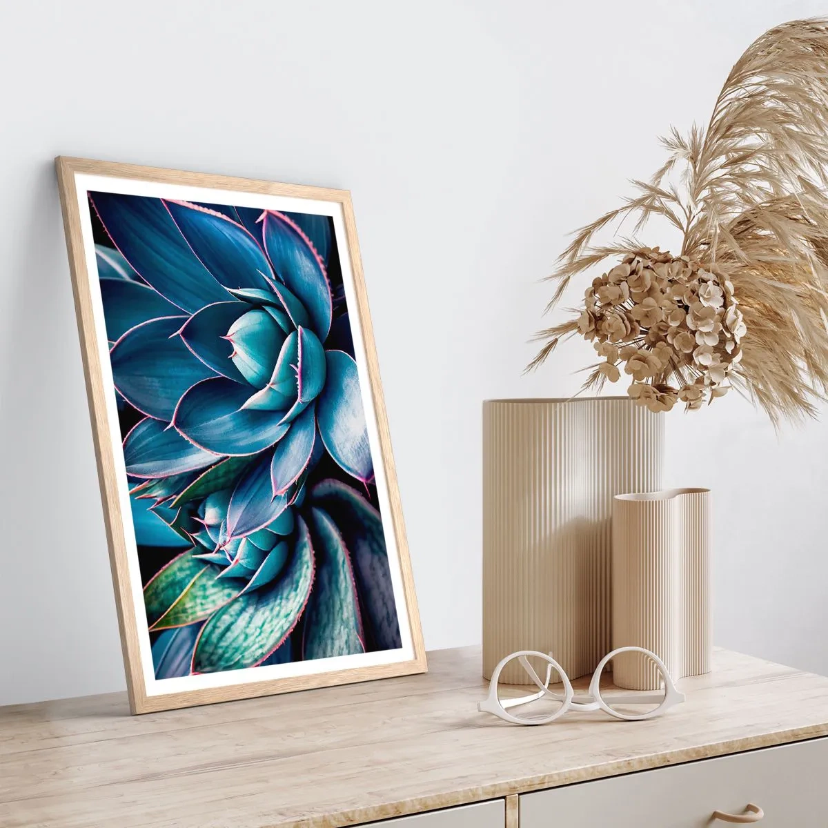 Affiche dans un chêne clair - Poster - Force vital - 70x100 cm