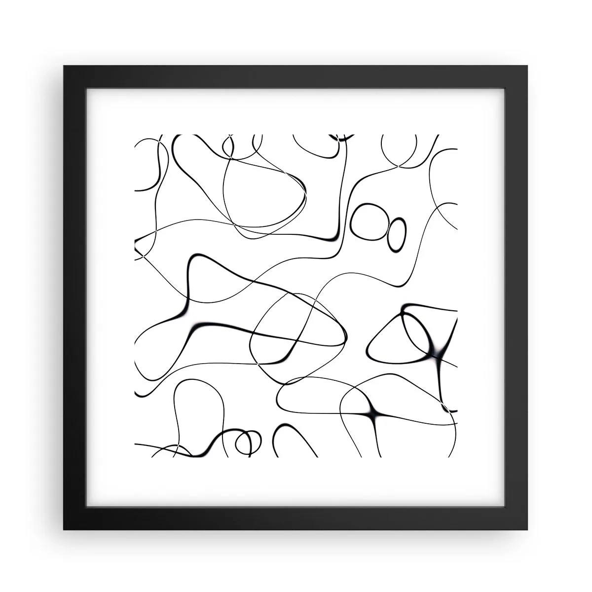 Affiche dans un cadre noir - Poster - Le chemin de la vie, les voies du hasard - 30x30 cm