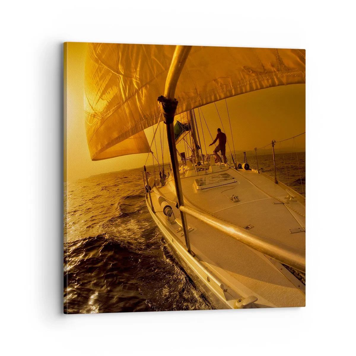 Impression sur toile - Image sur toile - Une soirée en por après une journée haute en couleurs - 70x70 cm