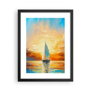 Affiche dans un cadre noir - Poster - Expédition en or - 30x40 cm