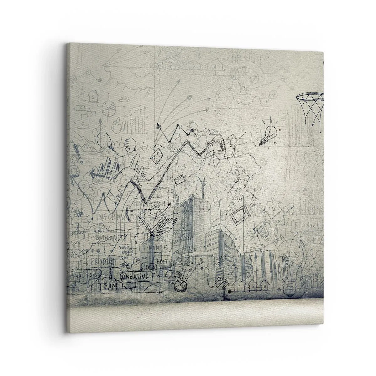 Impression sur toile - Image sur toile - Ma vie fantastique en ville - 50x50 cm