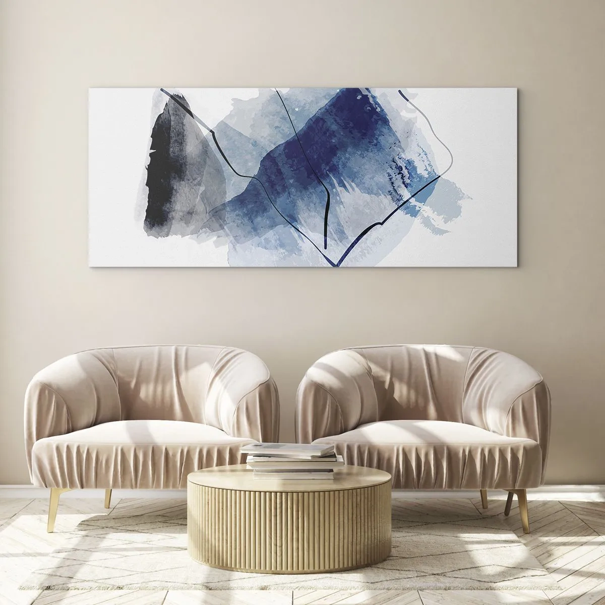 Impression sur verre - Image sur verre - Montagne de glace - 90x30 cm
