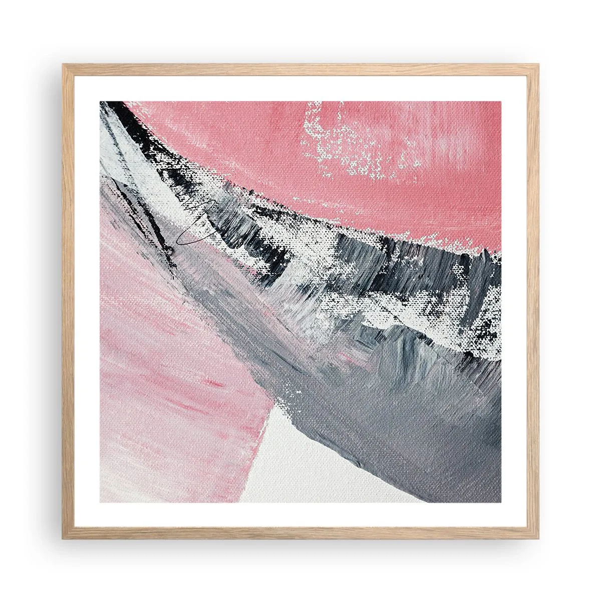 Affiche dans un chêne clair - Poster - Composition assortie - 60x60 cm