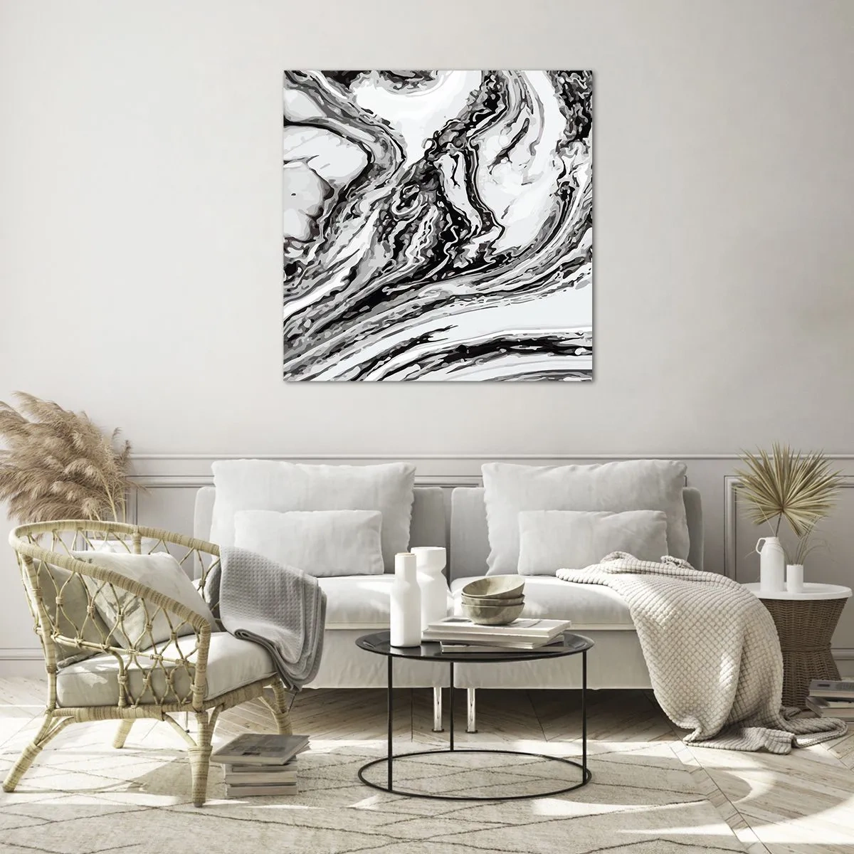 Impression sur verre - Image sur verre - Au début, c'était le chaos - 30x30 cm