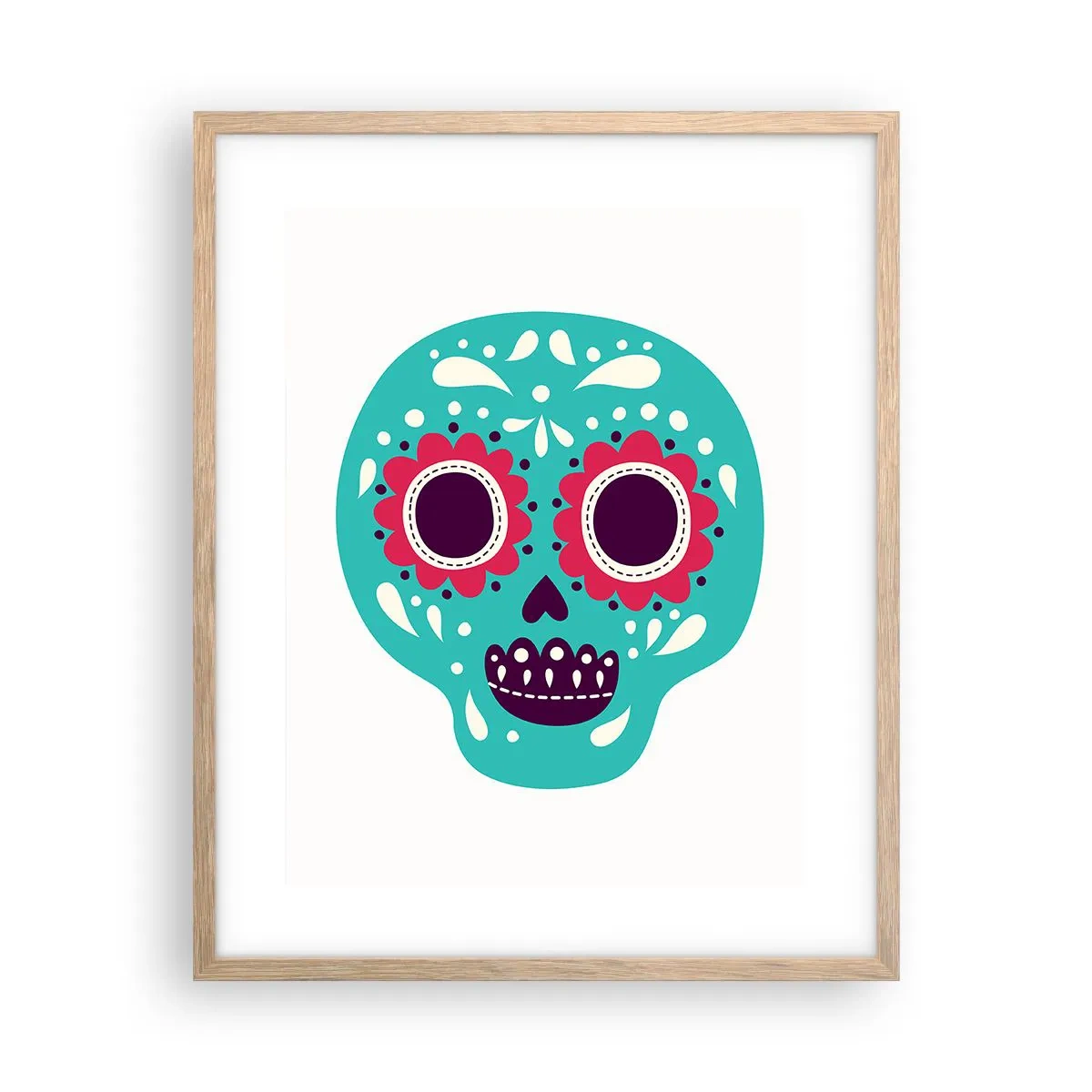 Affiche dans un chêne clair - Poster - La vie – du plaisir jusqu'à la mort - 40x50 cm