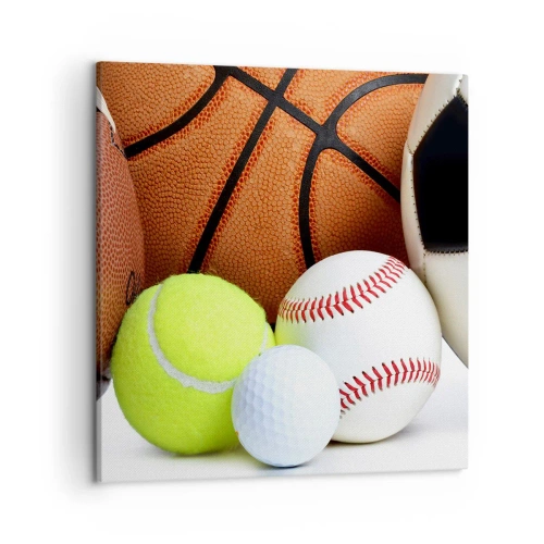 Impression sur toile - Image sur toile - Le football nous connecte ! - 50x50 cm