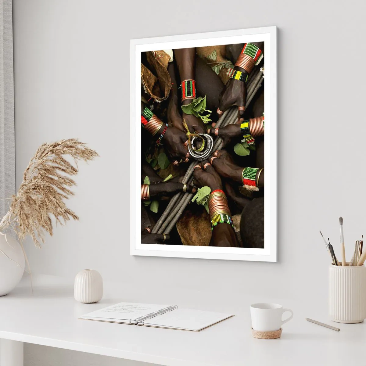 Affiche dans un cadre blanc - Poster - Nous sommes ensemble - 50x70 cm