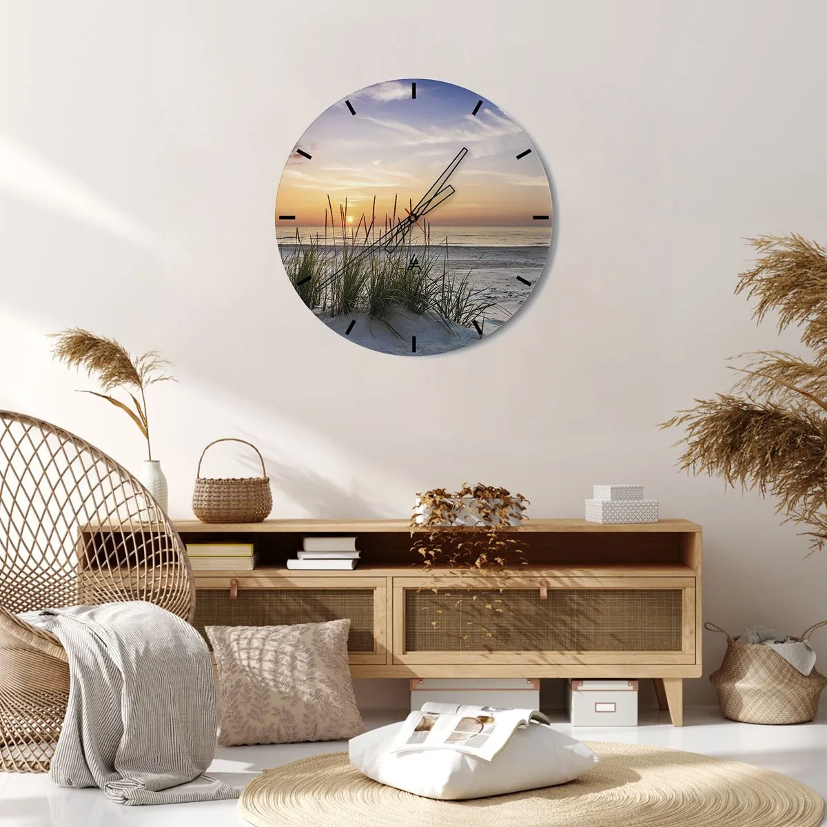 Horloge murale - Pendule murale - Regarde, pense, ressent - 40x40 cm