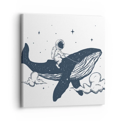 Impression sur toile - Image sur toile - Aventure spatiale - 30x30 cm