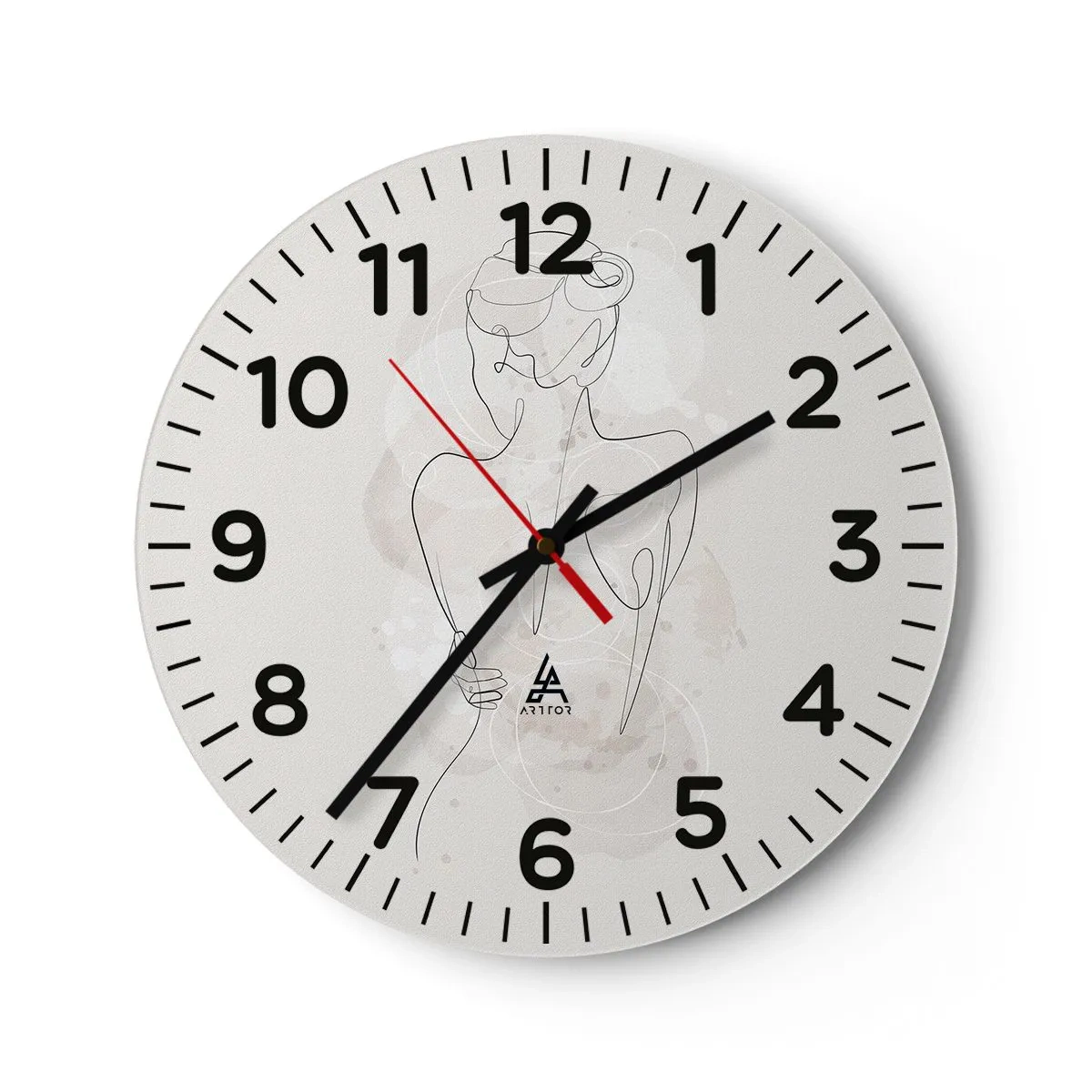 Horloge murale - Pendule murale - Comme un instrument sensible - 40x40 cm