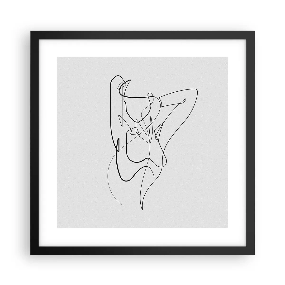 Affiche dans un cadre noir - Poster - Vraiment, tu es comme ça... - 40x40 cm