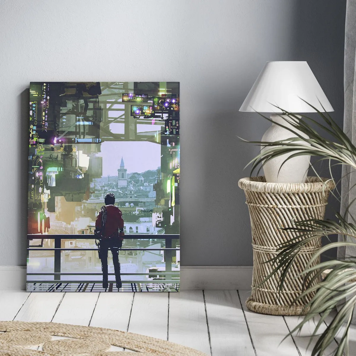 Impression sur toile - Image sur toile - Deux mondes - 65x120 cm