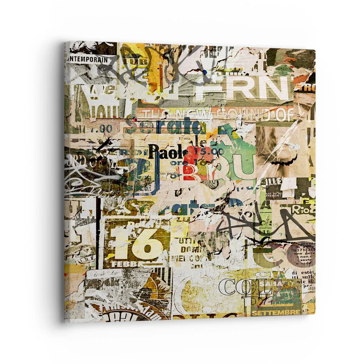 Impression sur toile - Image sur toile - Oh, il se passe quelque chose... - 30x30 cm