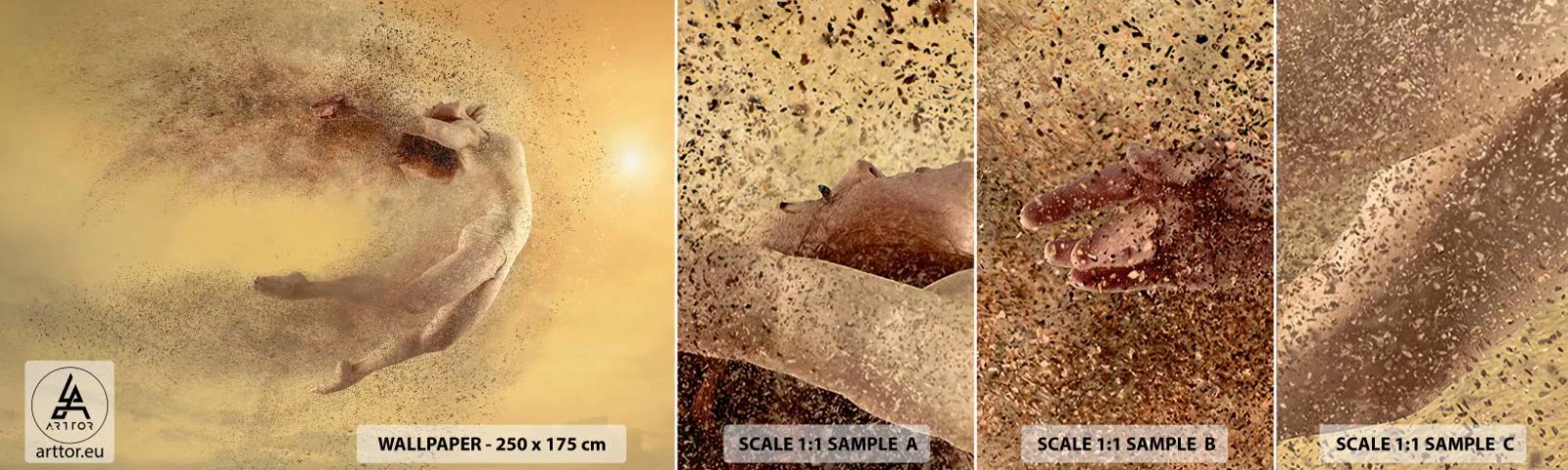 Échantillon De Papier Peint Standard Eco - Dans le ravissement de la danse - Abstraction, Femme, Graphique - 100x30 cm