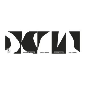 Échantillon de Papier Peint Autocollant Deluxe Sticker - Positif négatif - Noir et blanc, Abstraction, Morceau - 100x30 cm