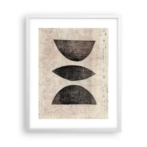 Affiche dans un cadre blanc - Poster - Abstraction ethnique - 40x50 cm