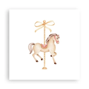 Affiche - Poster - Un trot gracieux - 40x40 cm