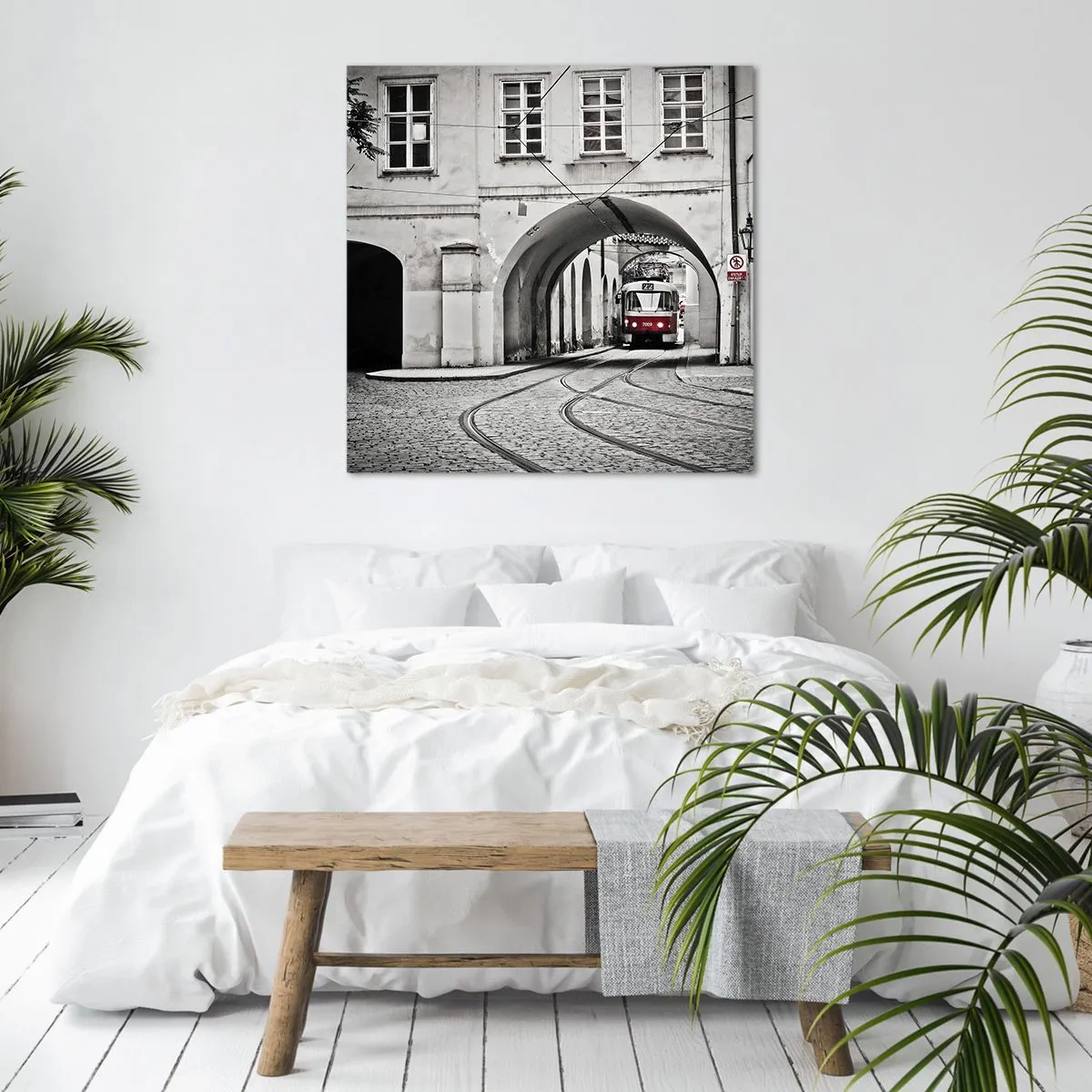 Impression sur toile - Image sur toile - Dans le labyrinthe de la ville - 60x60 cm