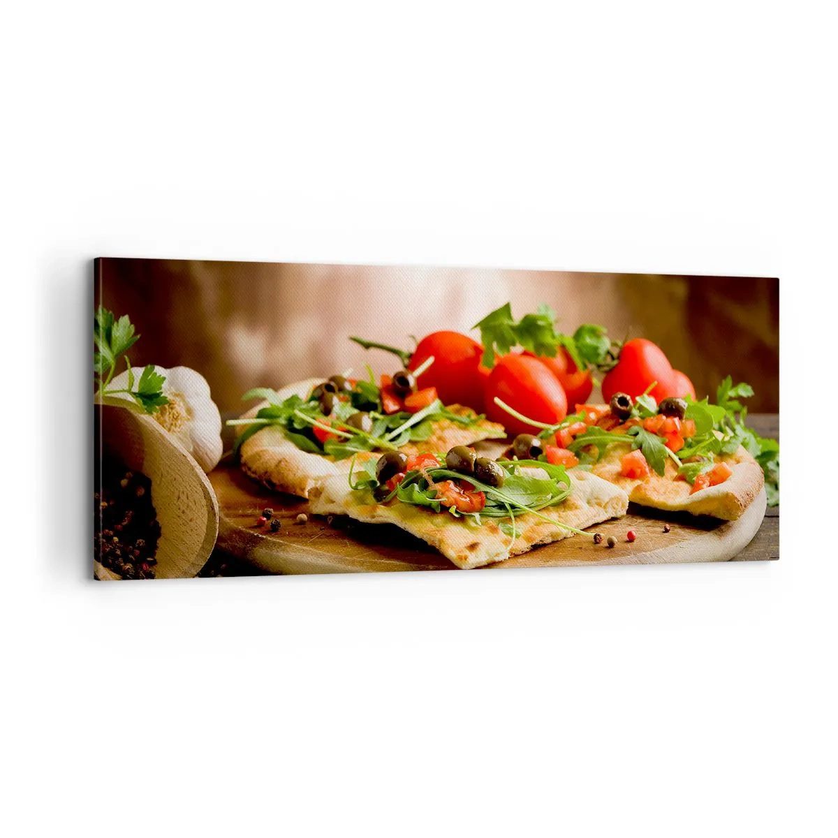 Impression sur toile - Image sur toile - Directement du four et du jardin - 100x40 cm