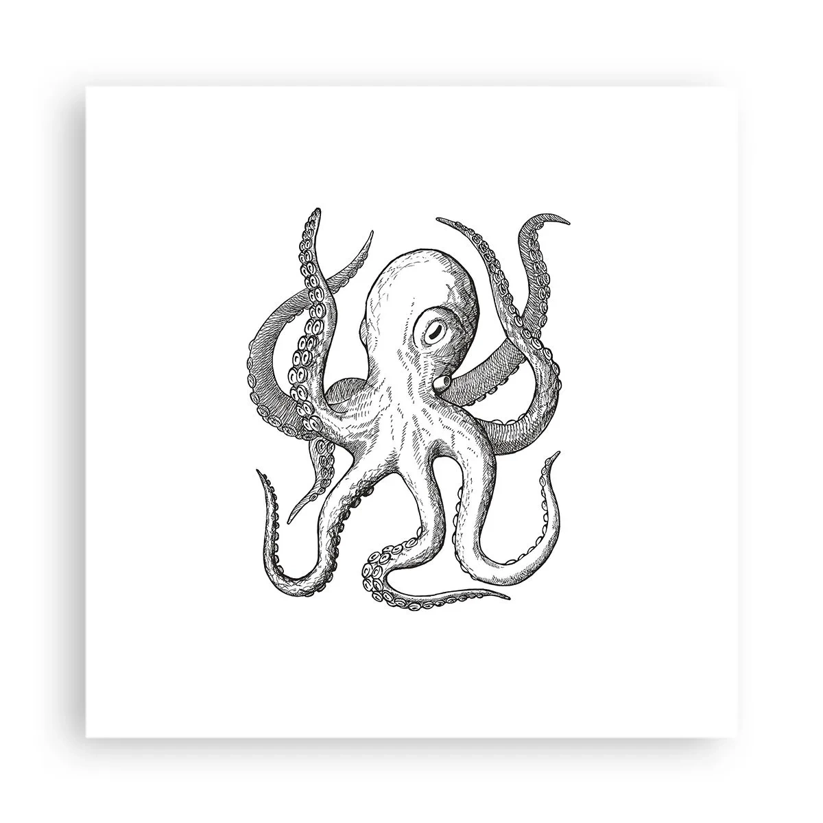 Affiche - Poster - Dansant avec les vagues - 40x40 cm