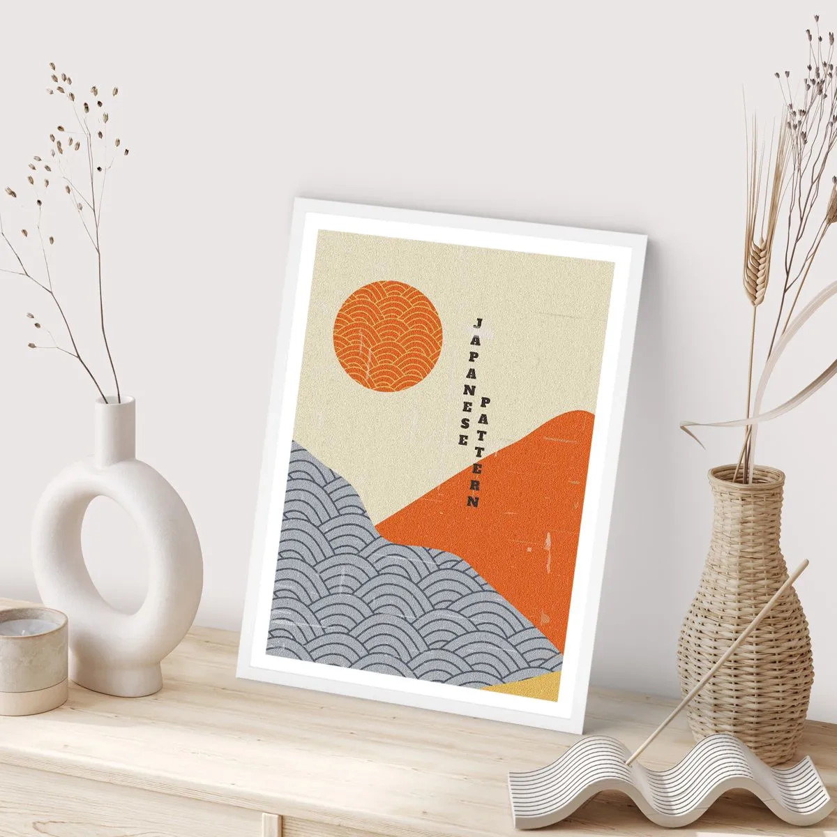 Affiche dans un cadre blanc - Poster - Dans l'esprit japonais - 40x50 cm