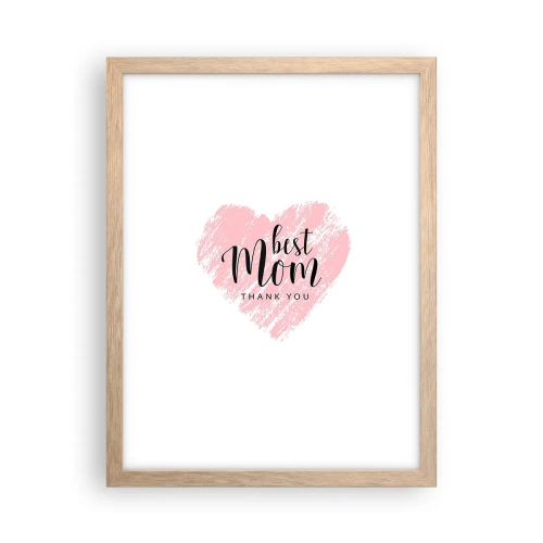 Affiche dans un chêne clair - Poster - Toujours au bon moment - 30x40 cm