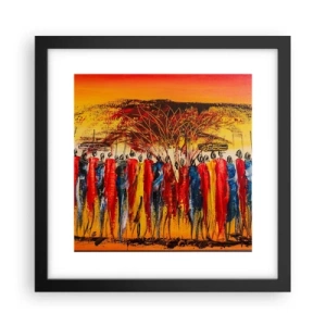 Affiche dans un cadre noir - Poster - Là-bas, là-bas, ils vont là-bas - 30x30 cm