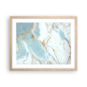 Affiche dans un chêne clair - Poster - Richesse en pierre - 50x40 cm