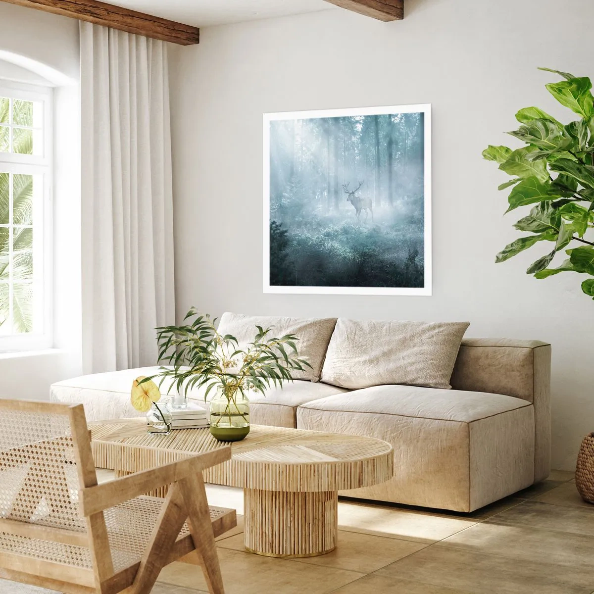 Affiche - Poster - Visite matinale du domaine - 60x60 cm