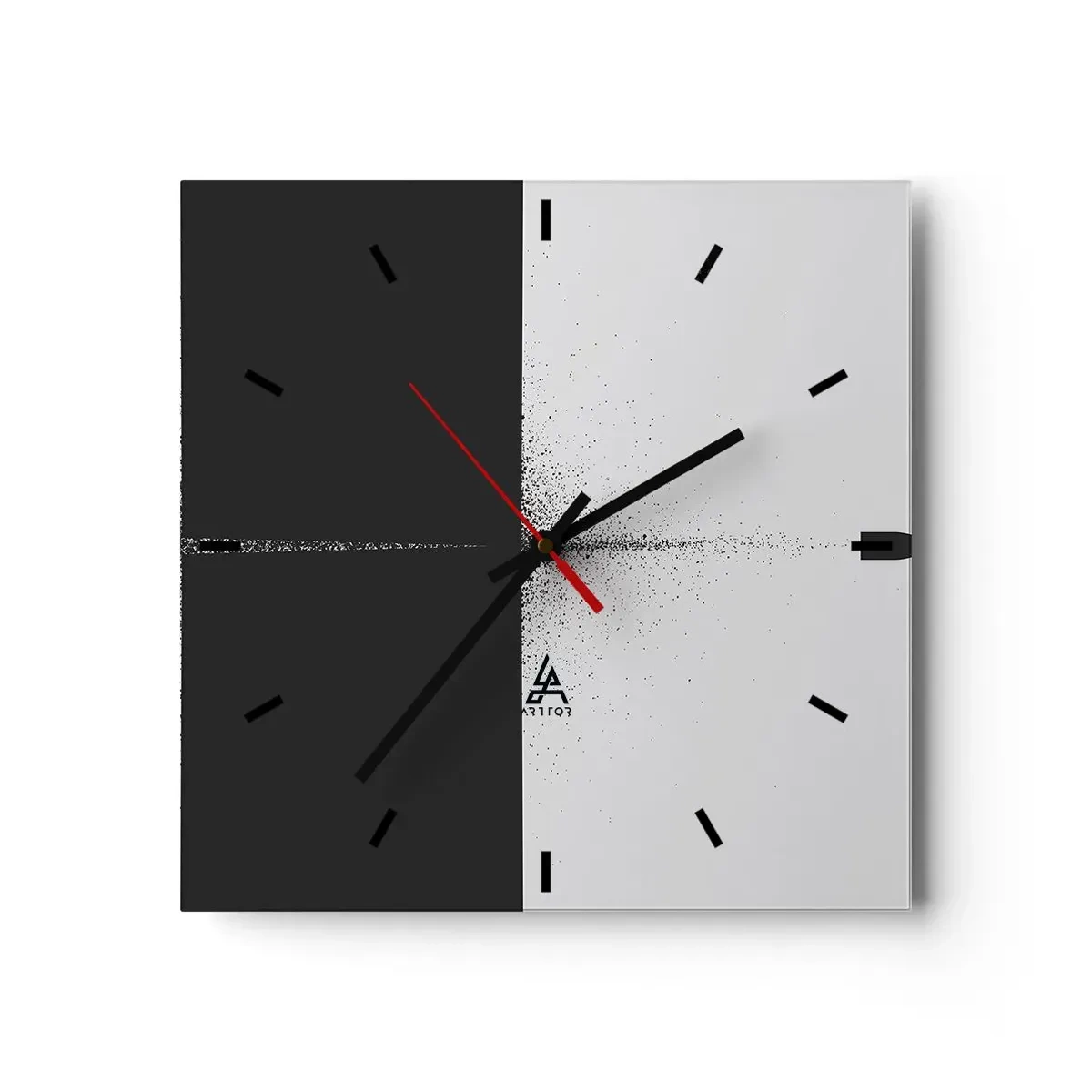 Horloge murale - Pendule murale - Un projectile symbolique dans un style minimaliste et abstrait. - 30x30cm - Droit au but - Décoration murale moderne pour le salon et la chambre ARTTOR