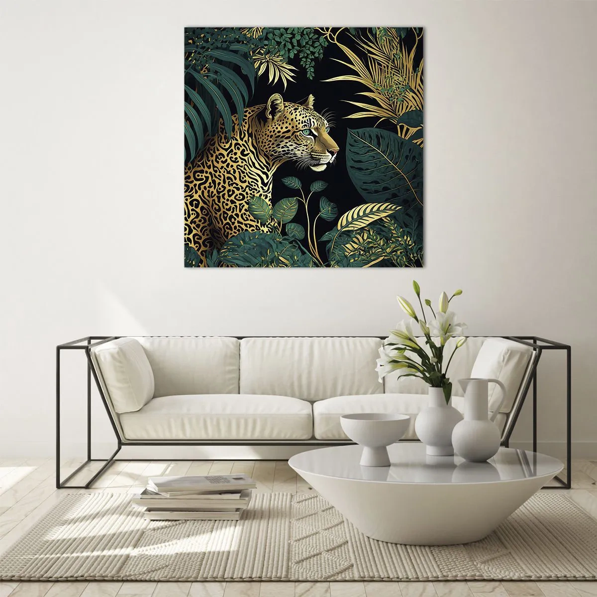 Impression sur verre - Image sur verre - Un hôte dans la jungle - 30x30 cm