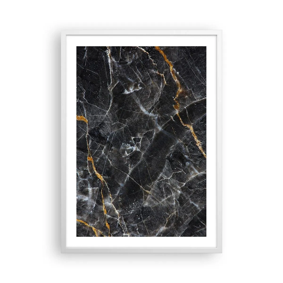 Affiche dans un cadre blanc - Poster - La vie intérieure de la pierre - 50x70 cm