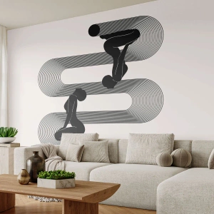 Papier peint sur mesure Autocollant Deluxe - Symétrie sensuelle - Femmes, Lignes, Méditation