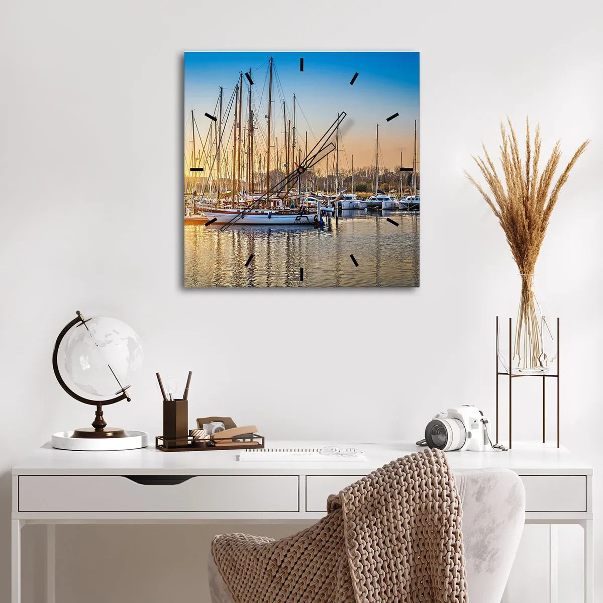 Horloge murale - Pendule murale - Le vent aussi doit dormir - 40x40 cm