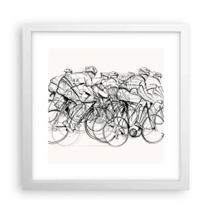 Affiche dans un cadre blanc - Poster - Ensemble en équipe - 30x30 cm