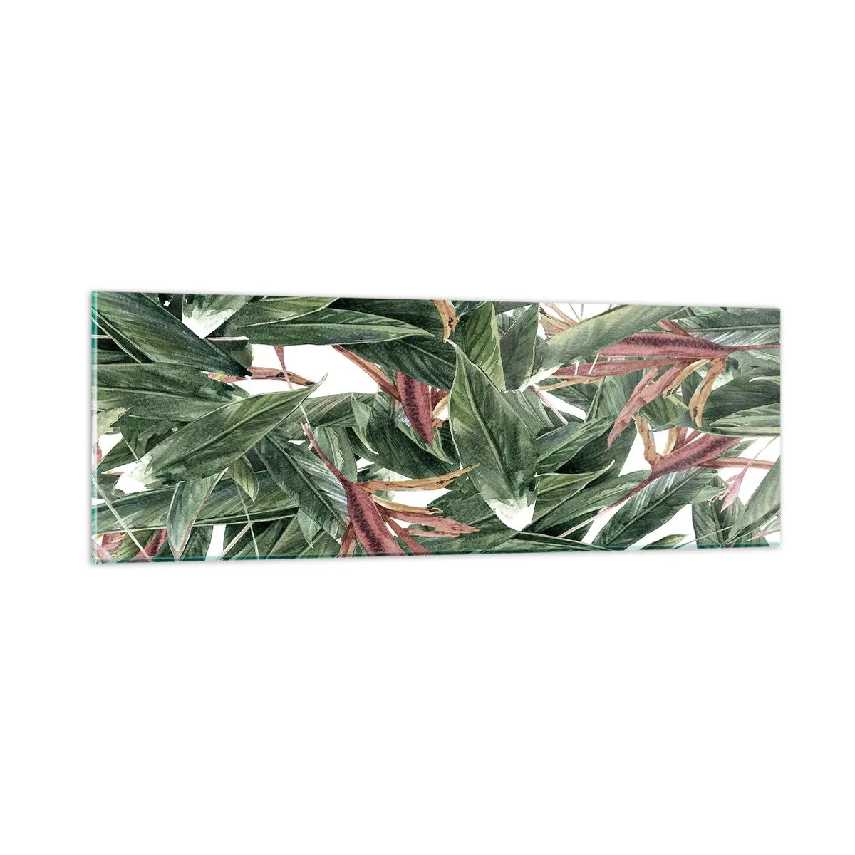 Impression sur verre - Image sur verre - Arbuste émeraude-lilas - 90x30 cm