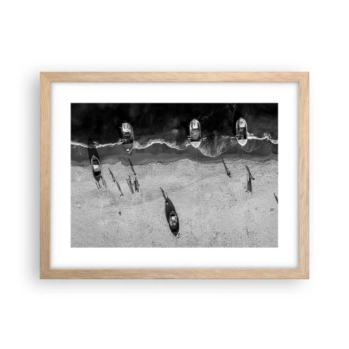 Affiche dans un chêne clair - Poster - Toujours sur le rivage… - 40x30 cm