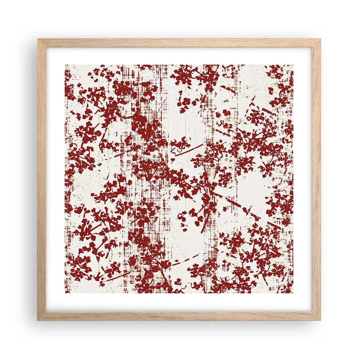 Affiche dans un chêne clair - Poster - Comme un calicot ancien - 50x50 cm