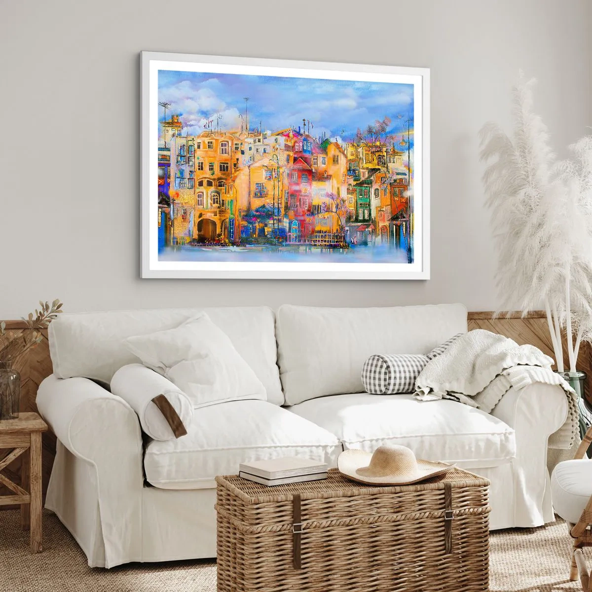 Affiche dans un cadre blanc - Poster - Nous sommes ensemble - 50x40 cm