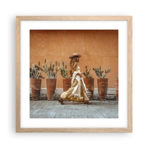 Affiche dans un chêne clair - Poster - Style hippie - 40x40 cm