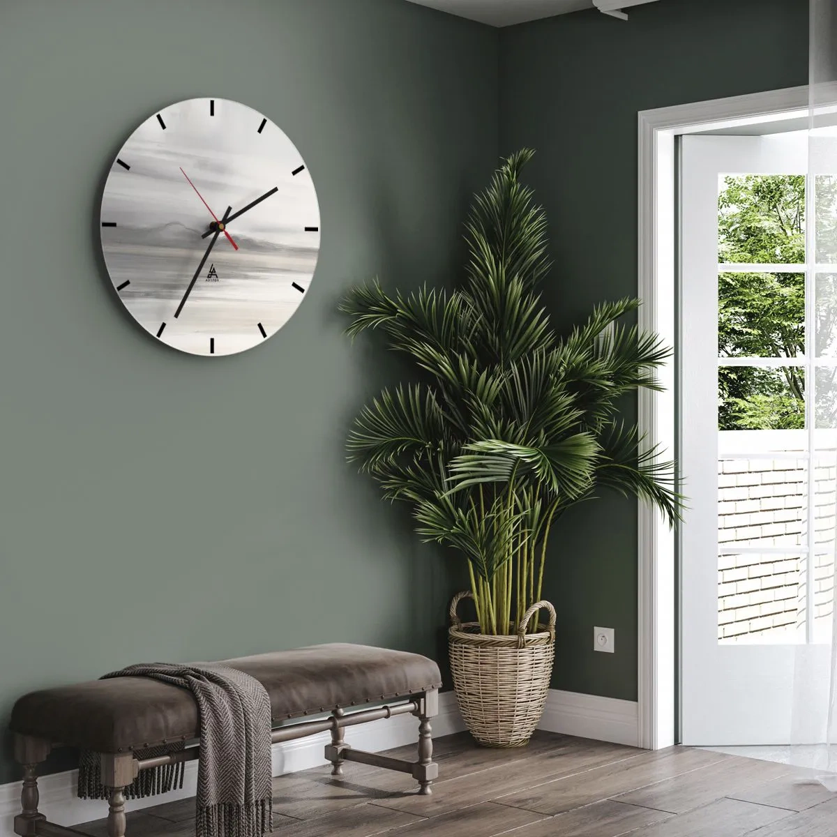 Horloge murale - Pendule murale - Distance réfléchie - 40x40 cm