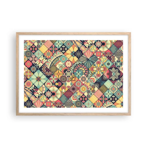 Affiche dans un chêne clair - Poster - Ambiance marocaine - 70x50 cm