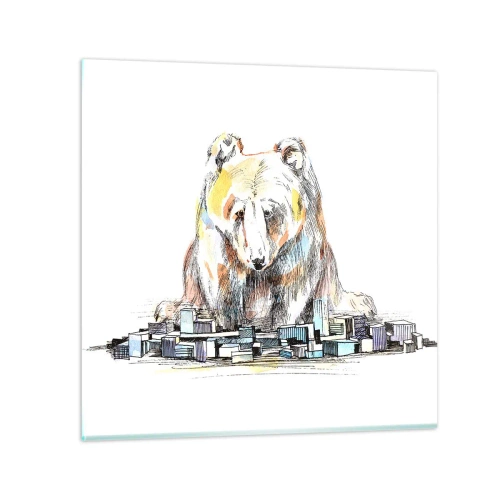 Impression sur verre - Image sur verre - Comment peut-on vivre ainsi ? - 70x70 cm