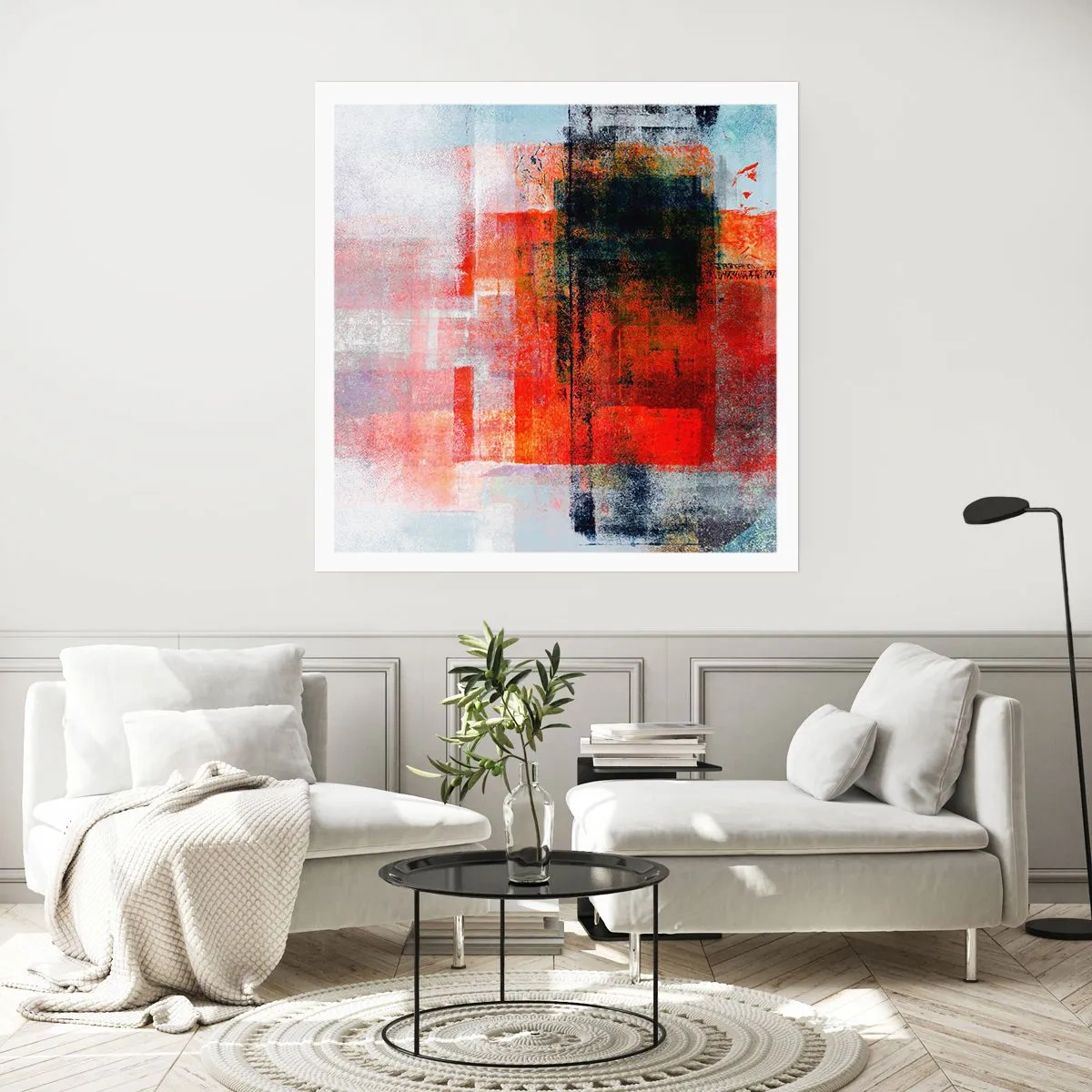 Affiche - Poster - Composition embrasée - 30x30 cm