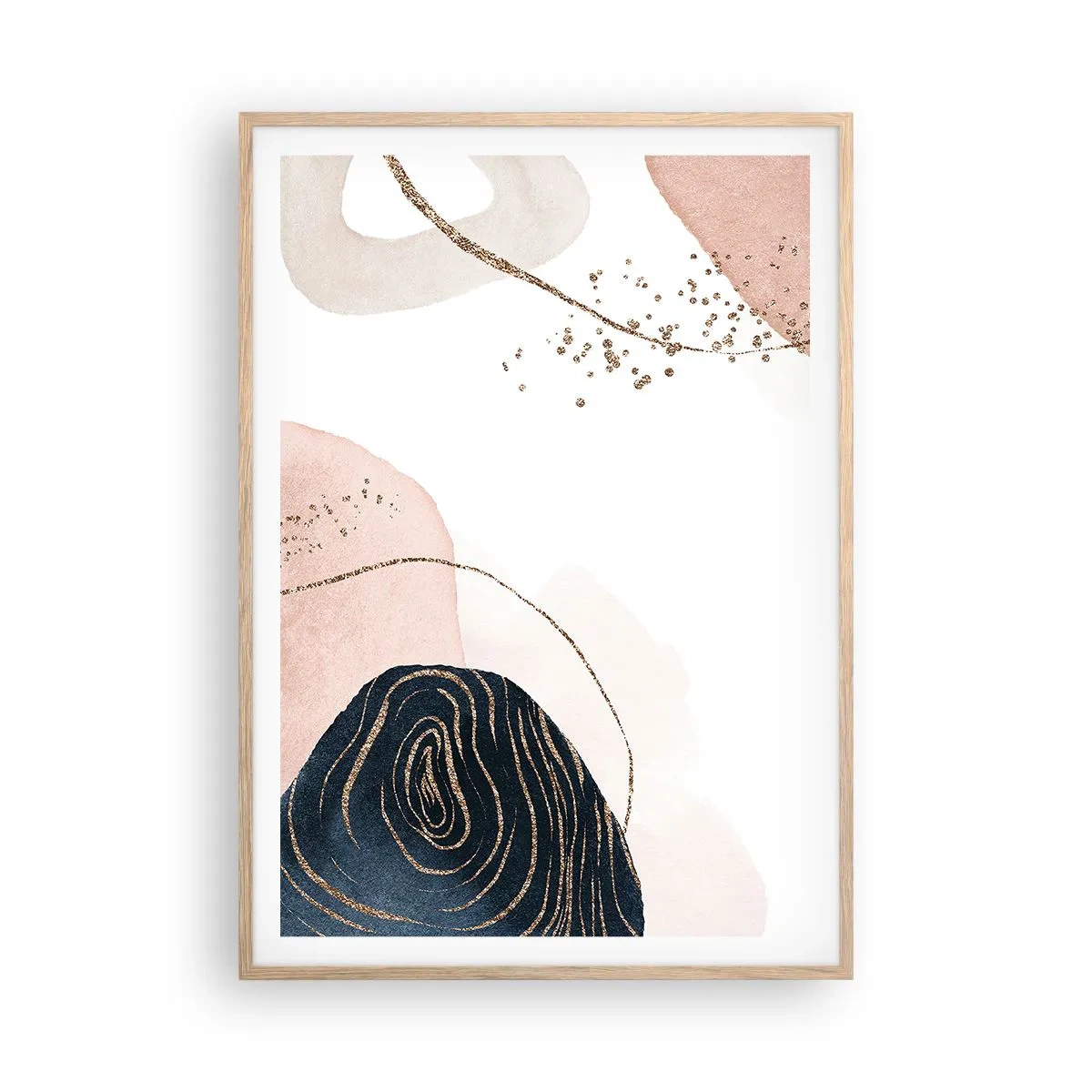 Affiche dans un chêne clair - Poster - Tout coule - 70x100 cm