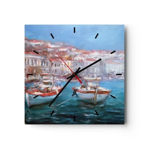 Horloge murale - Pendule murale - Baie italienne - 40x40 cm
